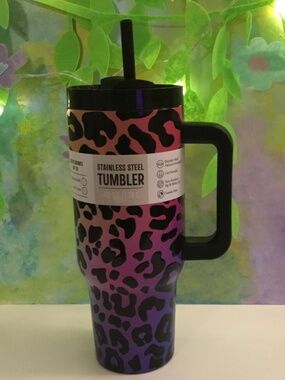 Leopard Print 40 OZ Stainless Steel Tumbler